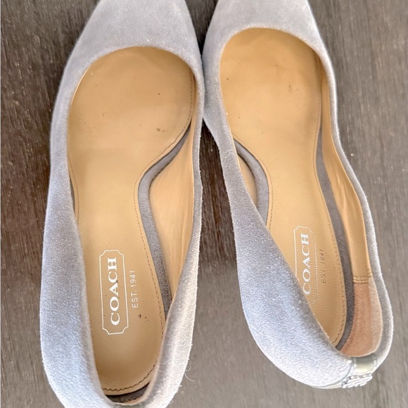 Coach Women's Gray Suede Pumps - Picture 3 of 5